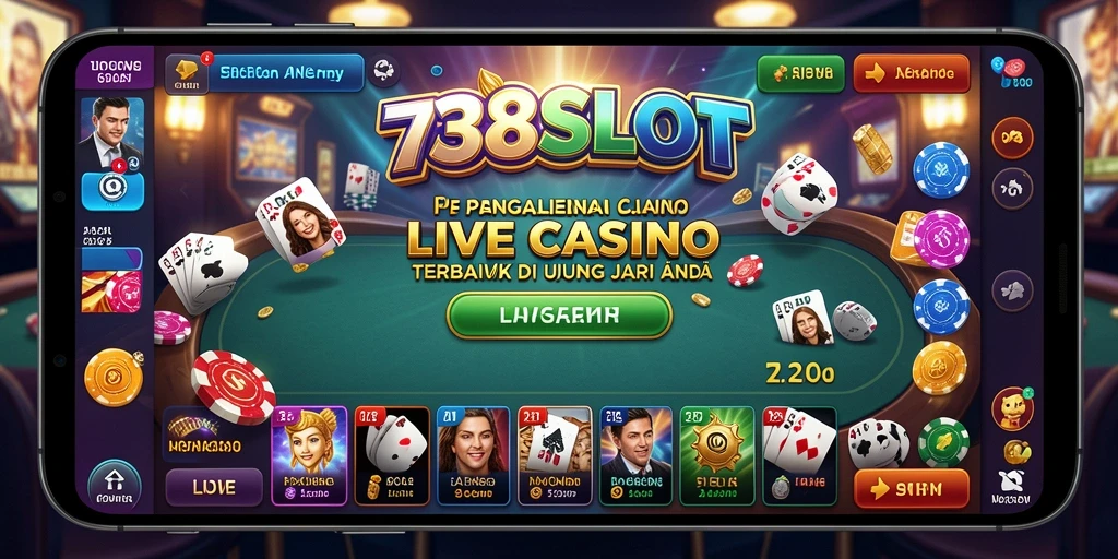 Tampilan gameplay nyata di 738SLOT saat bermain Live Casino.