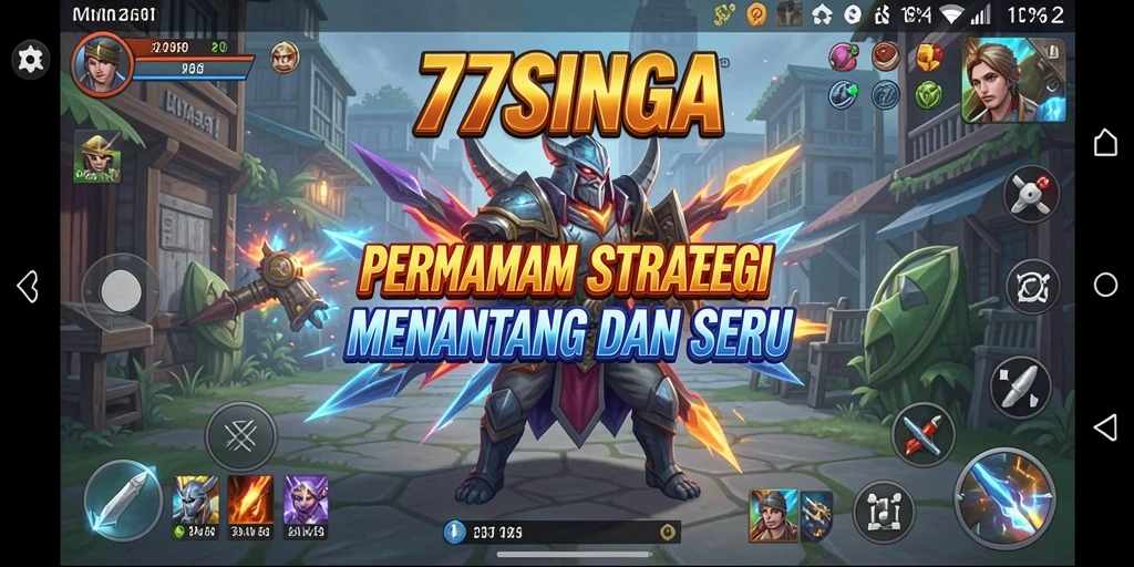 Tampilan gameplay strategis yang menegangkan di 77SINGA.