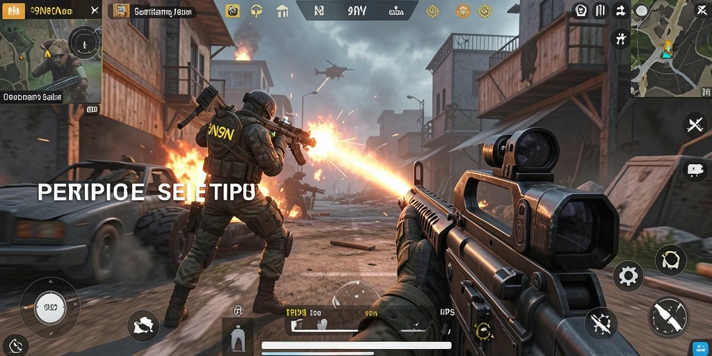 Tangkapan layar gameplay 9N9N menampilkan aksi pertempuran yang mendebarkan.
