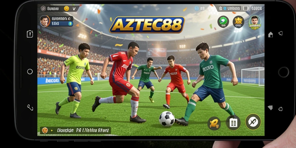 Tampilan gameplay seru dari AZTEC88 dalam aksi olahraga.