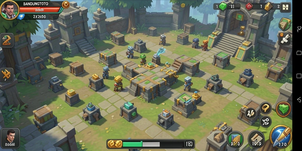 Screenshot BANDUNGTOTO yang menampilkan aksi strategi pertahanan menara.