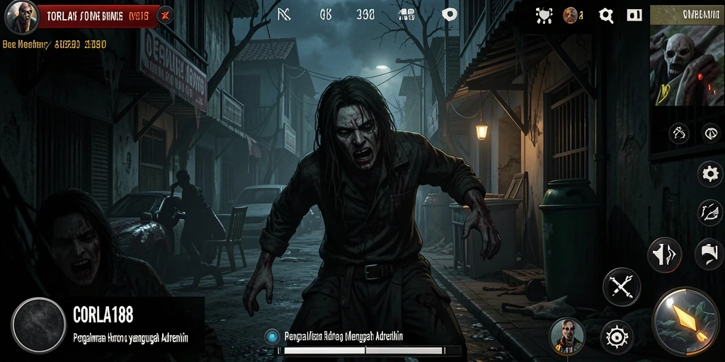 Tangkapan layar gameplay menegangkan dari CORLA188.