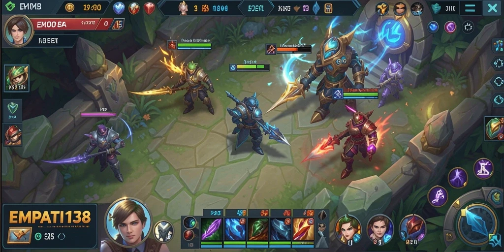 Tangkapan layar aksi seru dalam gameplay MOBA EMPATI138.
