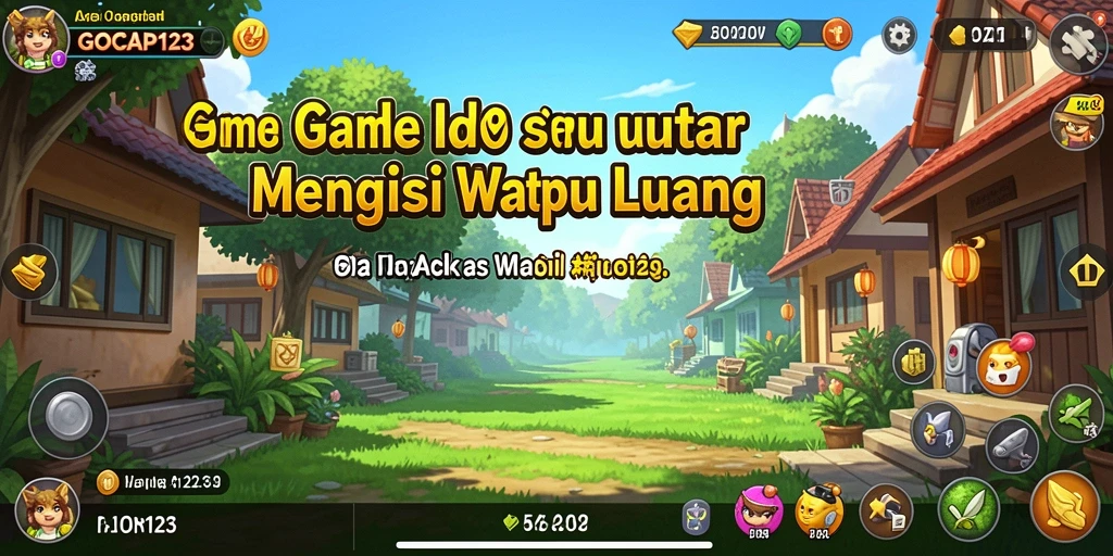 Tampilan utama gameplay GOCAP123 yang menampilkan pengelolaan sumber daya.