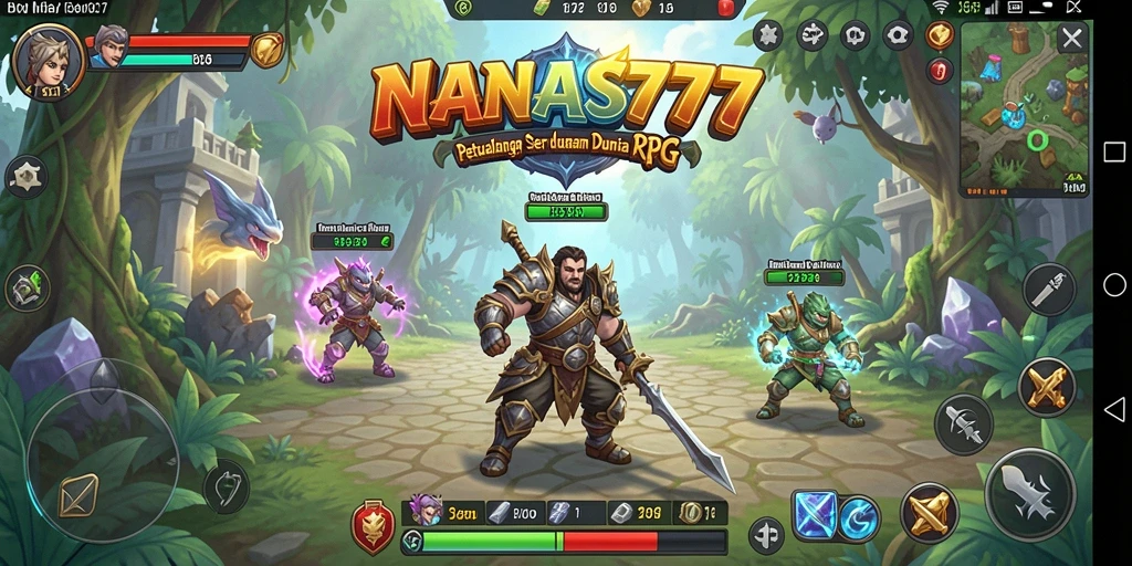 Tampilan gameplay NANAS777 yang menarik dan seru dalam petualangan RPG.