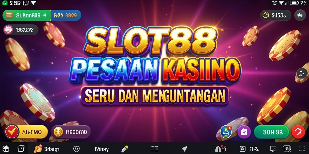 Screenshot dari permainan SLOT88 yang menunjukkan grafik kasino yang menarik.