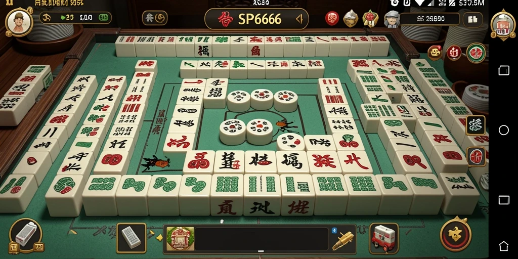 Tampilan gameplay SP666 yang menarik dan penuh strategi Mahjong.