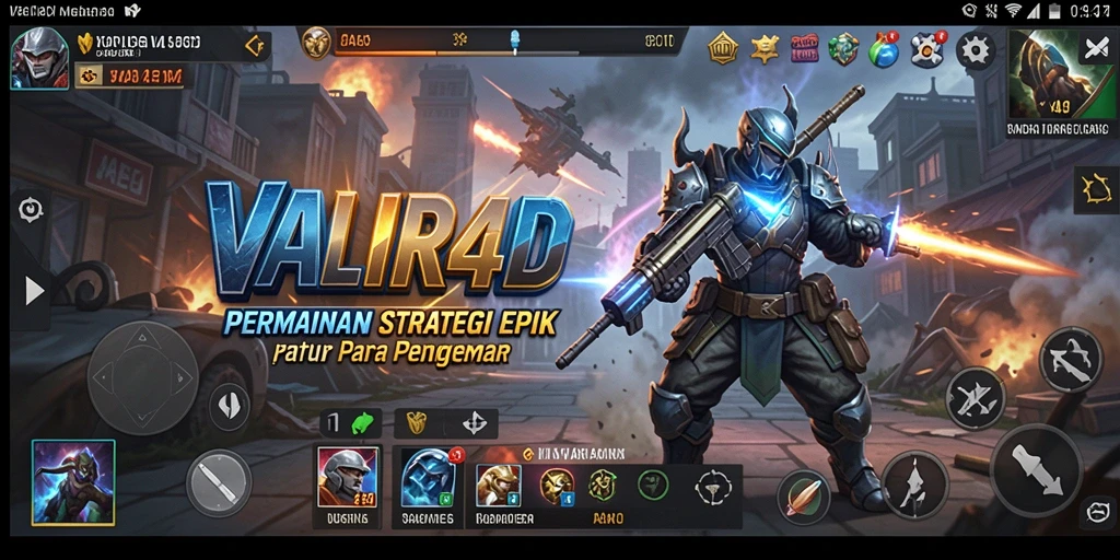 Screenshot utama VALIR4D menampilkan aksi strategis yang mendebarkan.