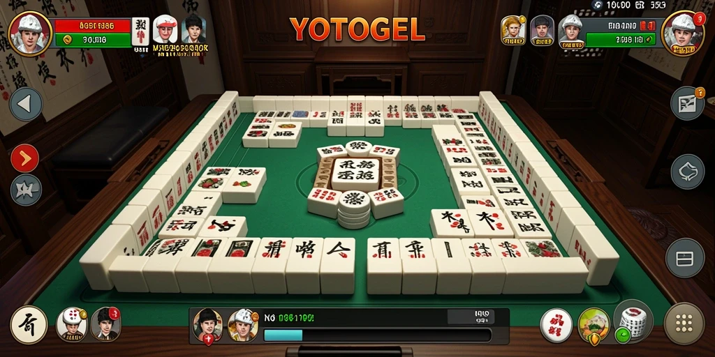 Tampilan gameplay seru YOTOGEL dengan Mahjong yang menantang.